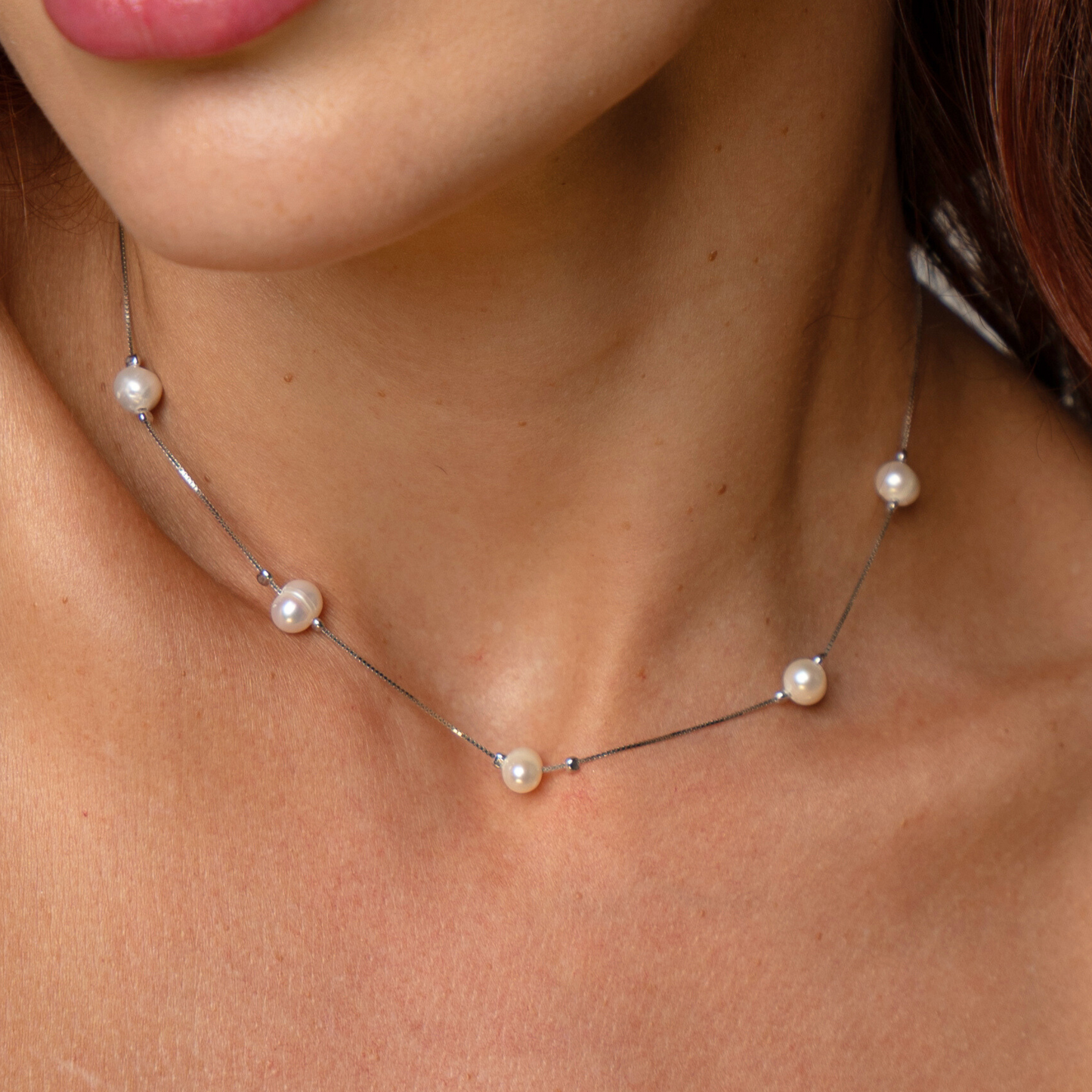 Isis Pearls Choker - Silver 925