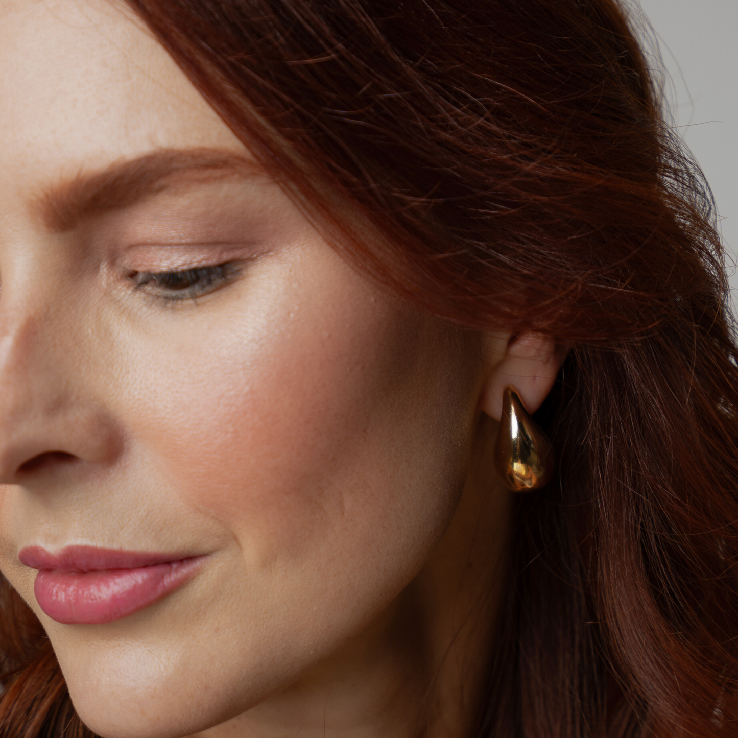 Big Drop Earrings - Gold