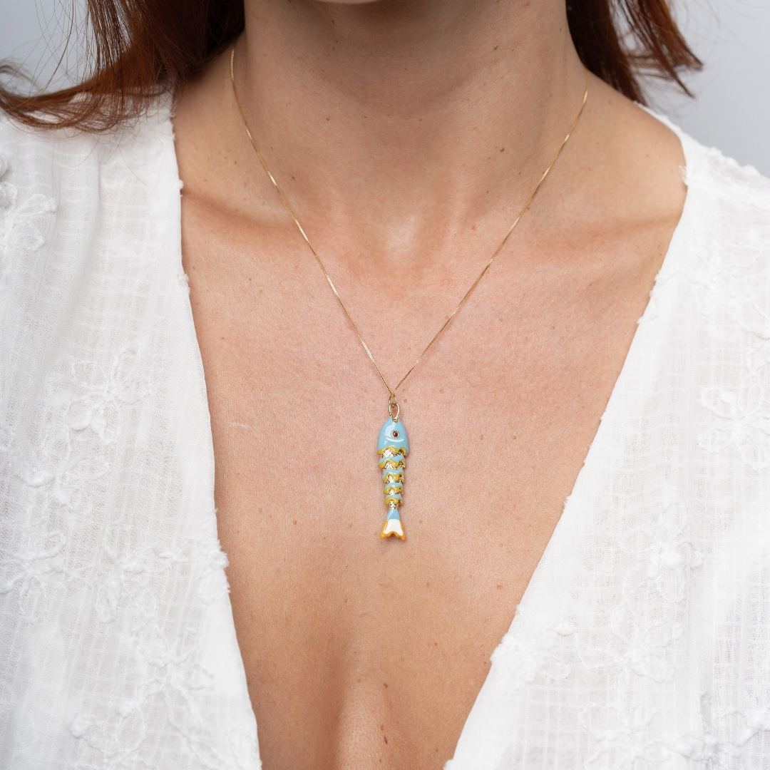 Golden Fish Necklace