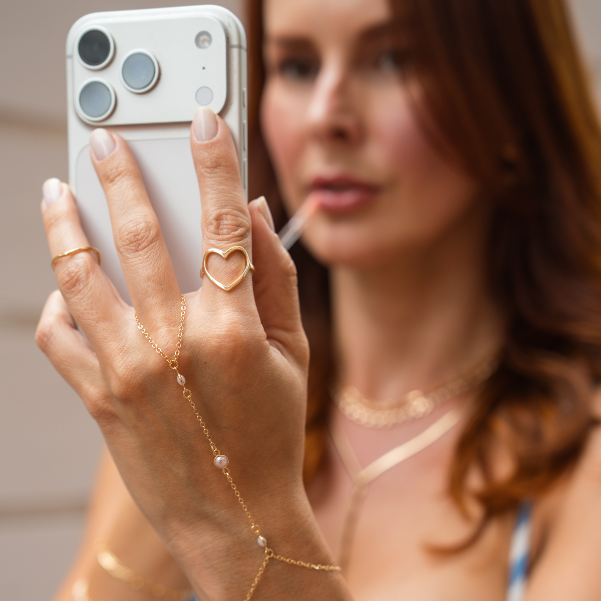 Pearl Hand Chain - 18K Gold Filled