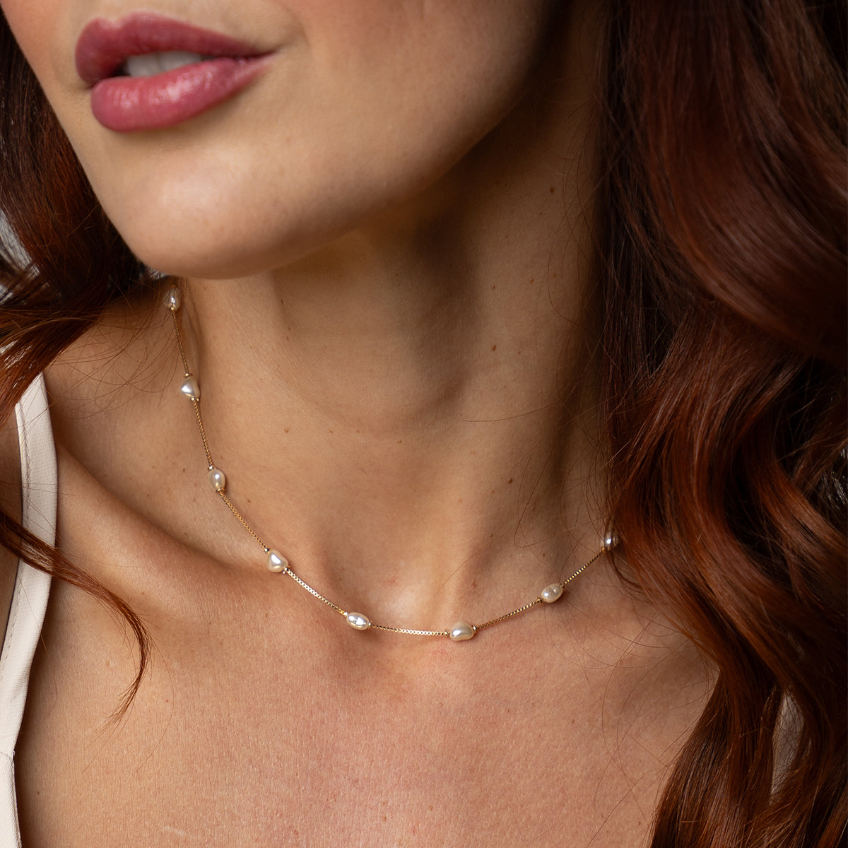 Hearts Pearls Choker