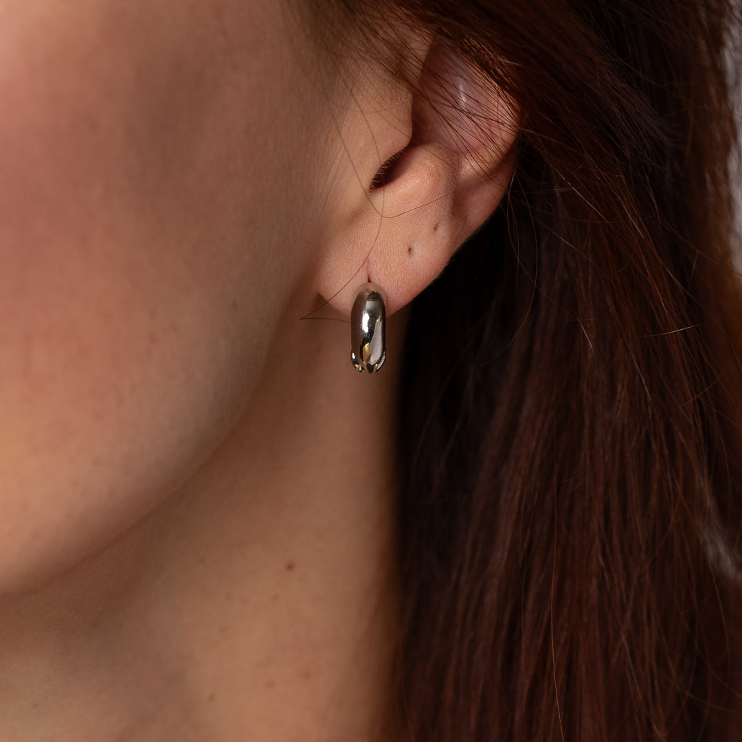 Betty Hoops - White Rhodium