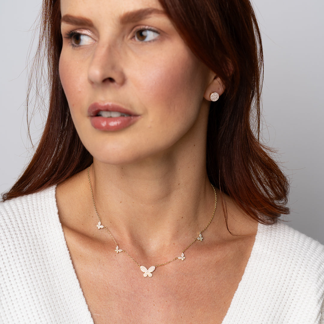 Melu Butterflies Choker - Gold