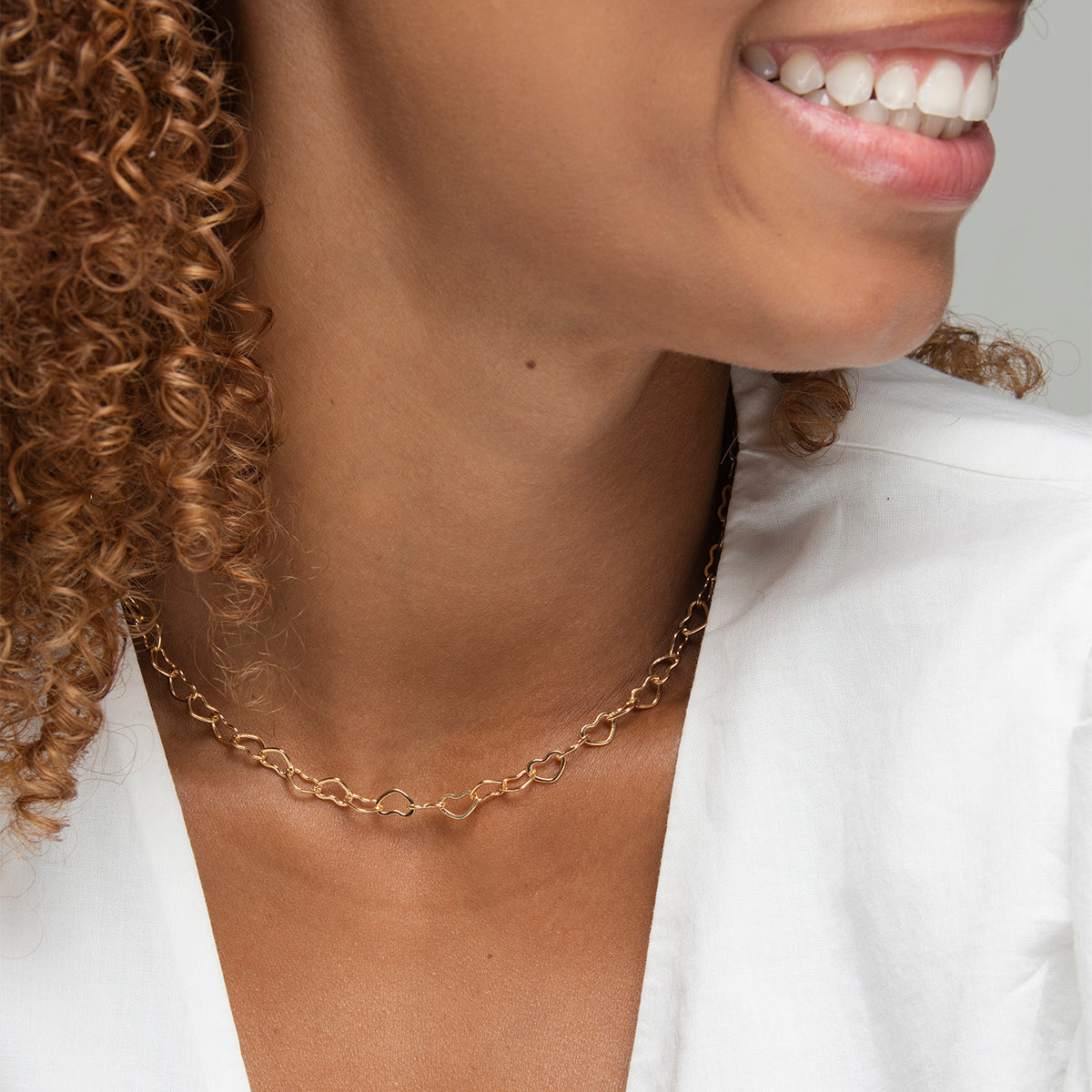Hearts Choker - Gold
