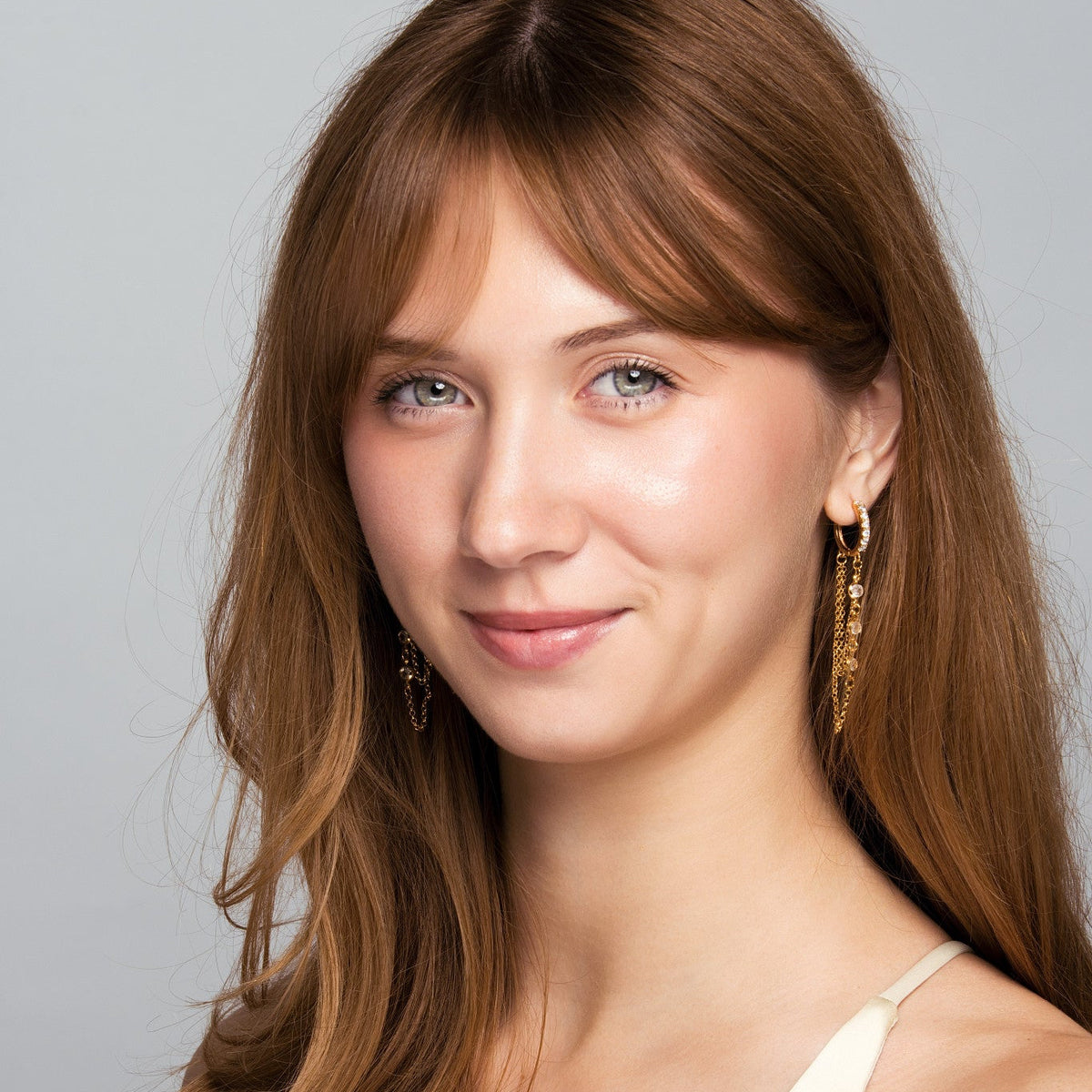 Riley Earrings - 18K Gold Filled with Cubic Zirconias