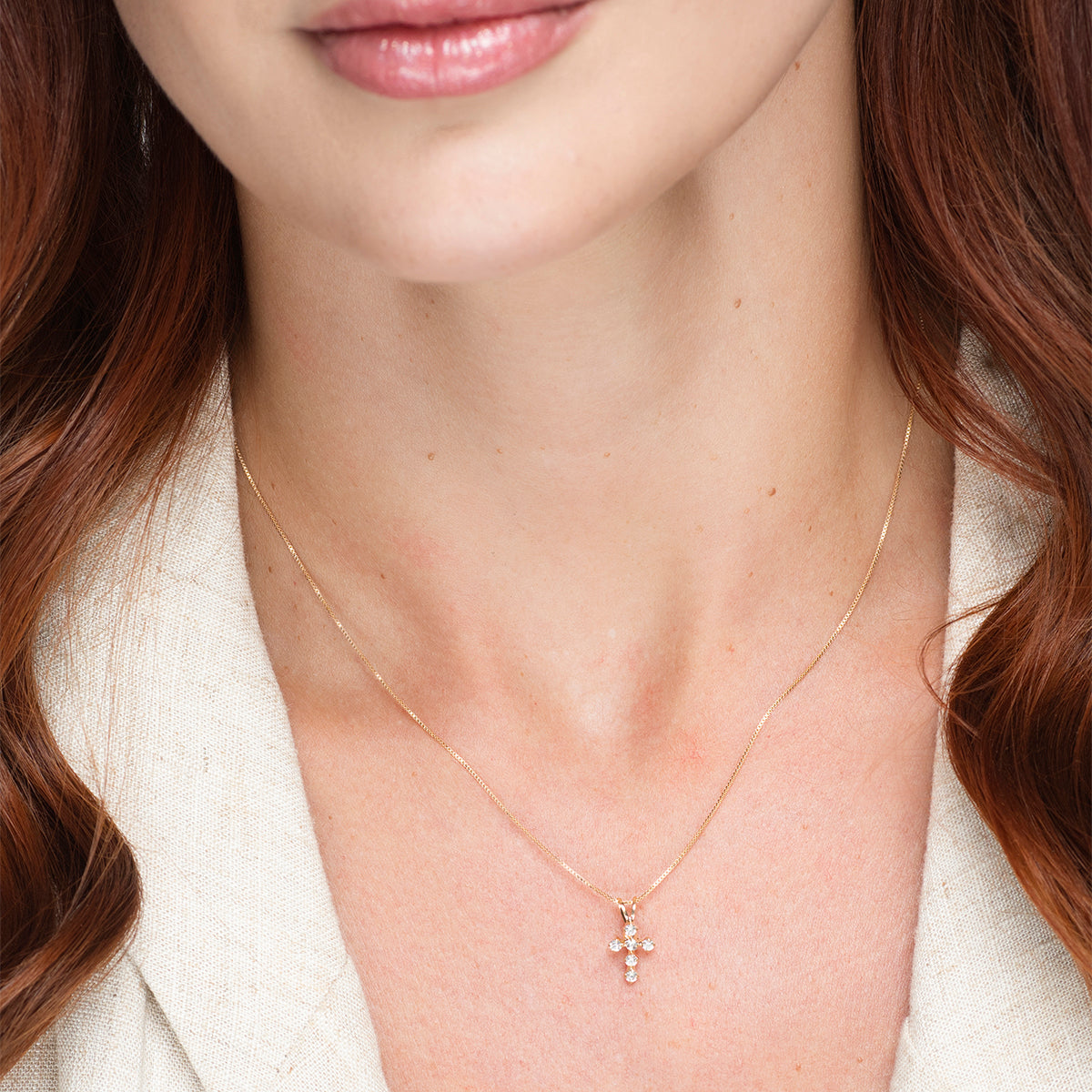 Elora Mini Cross Necklace