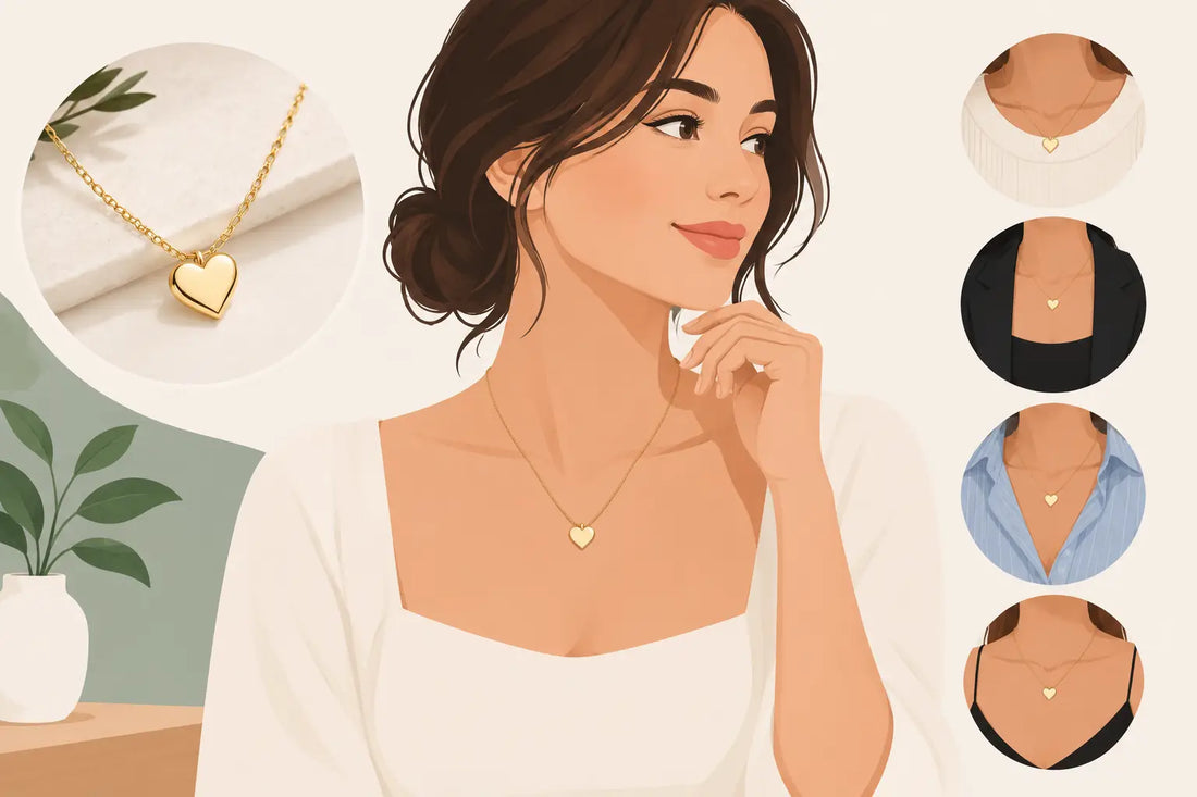 Heart Necklace Everyday Wear, Styled Your Way