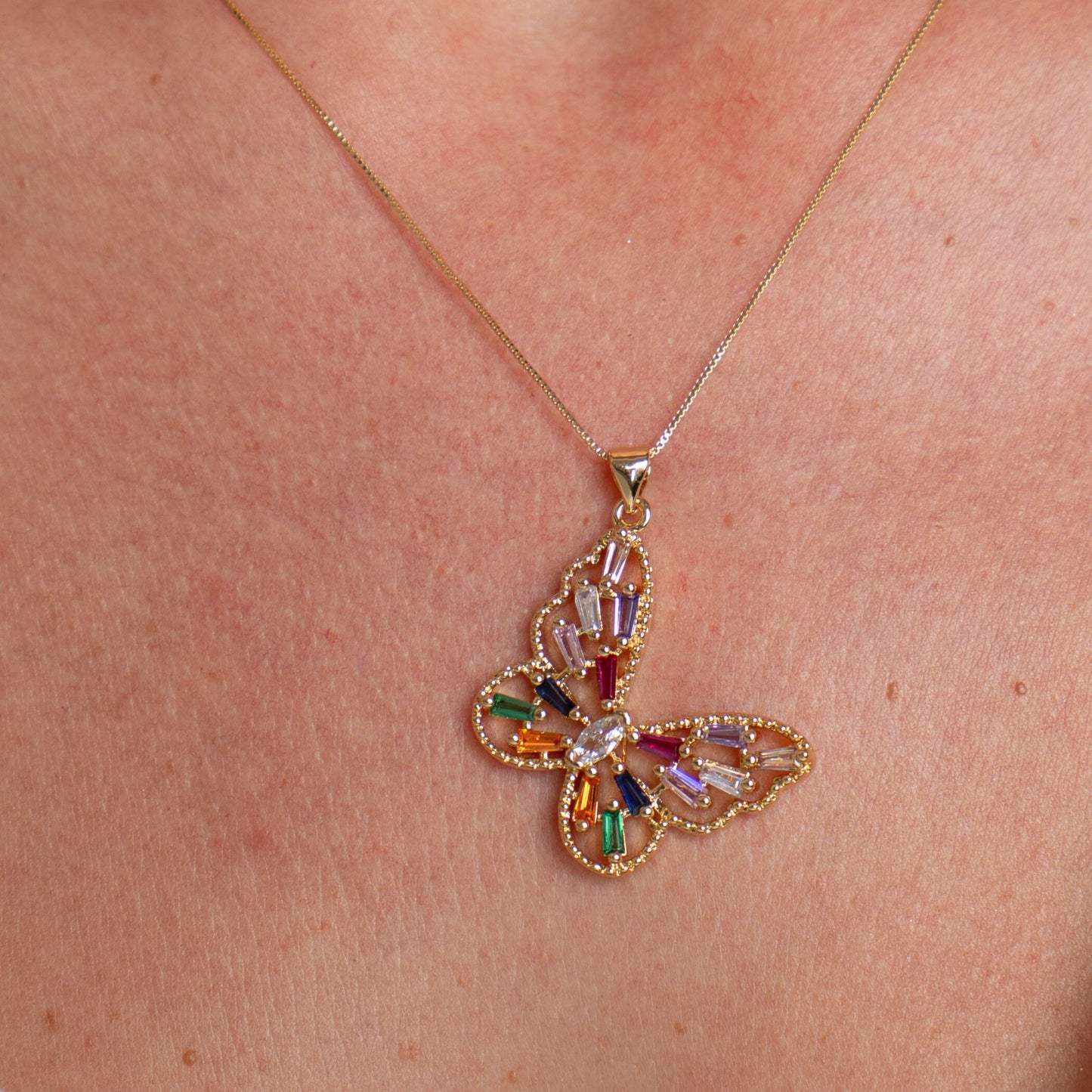 Colorful Butterfly Necklace