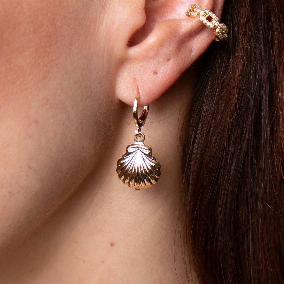 Shell Hoops - Gold