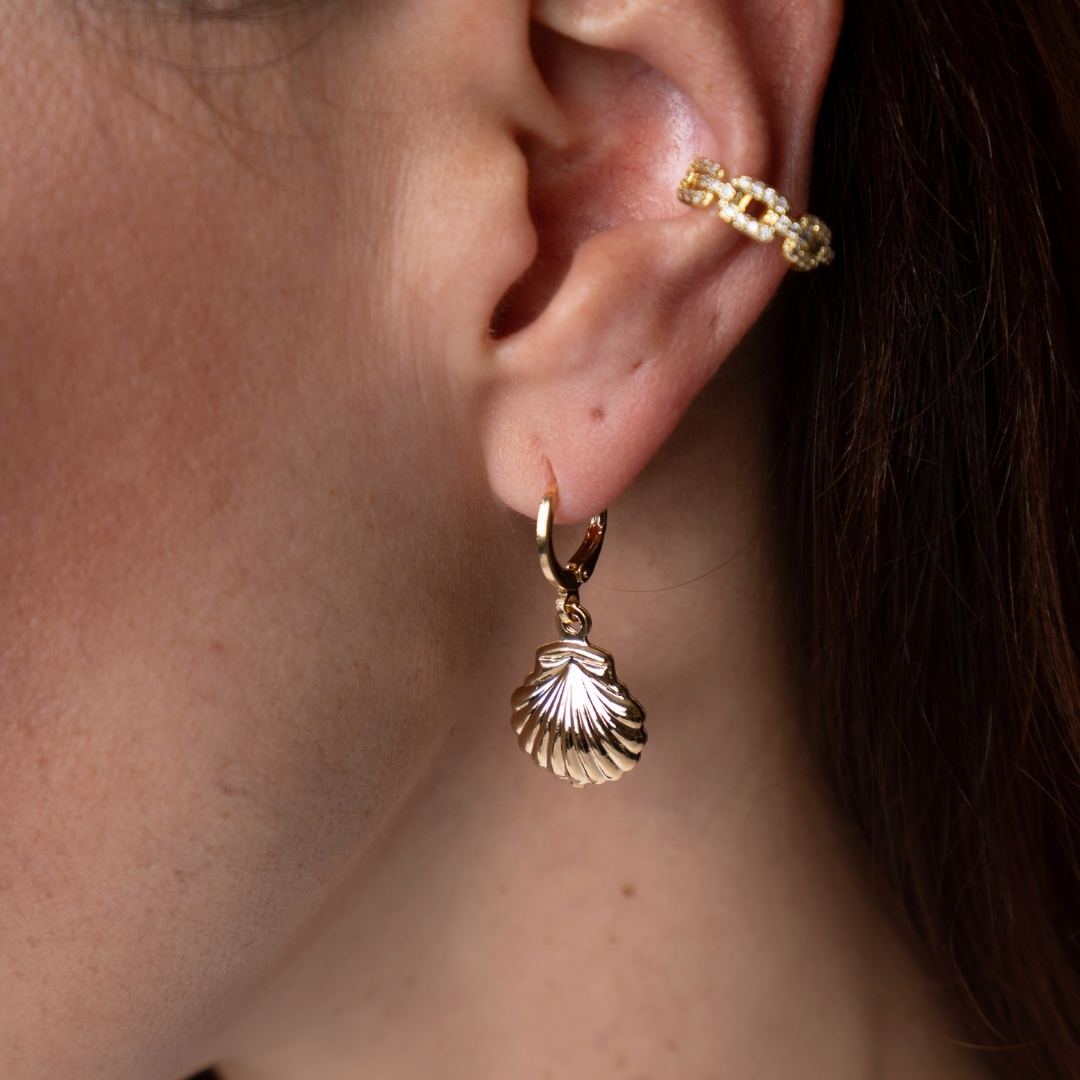 Shell Hoops - Gold