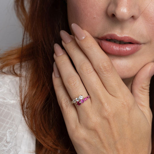 Aylani Colors Ring - 18K Gold Filled with Cubic Zirconias