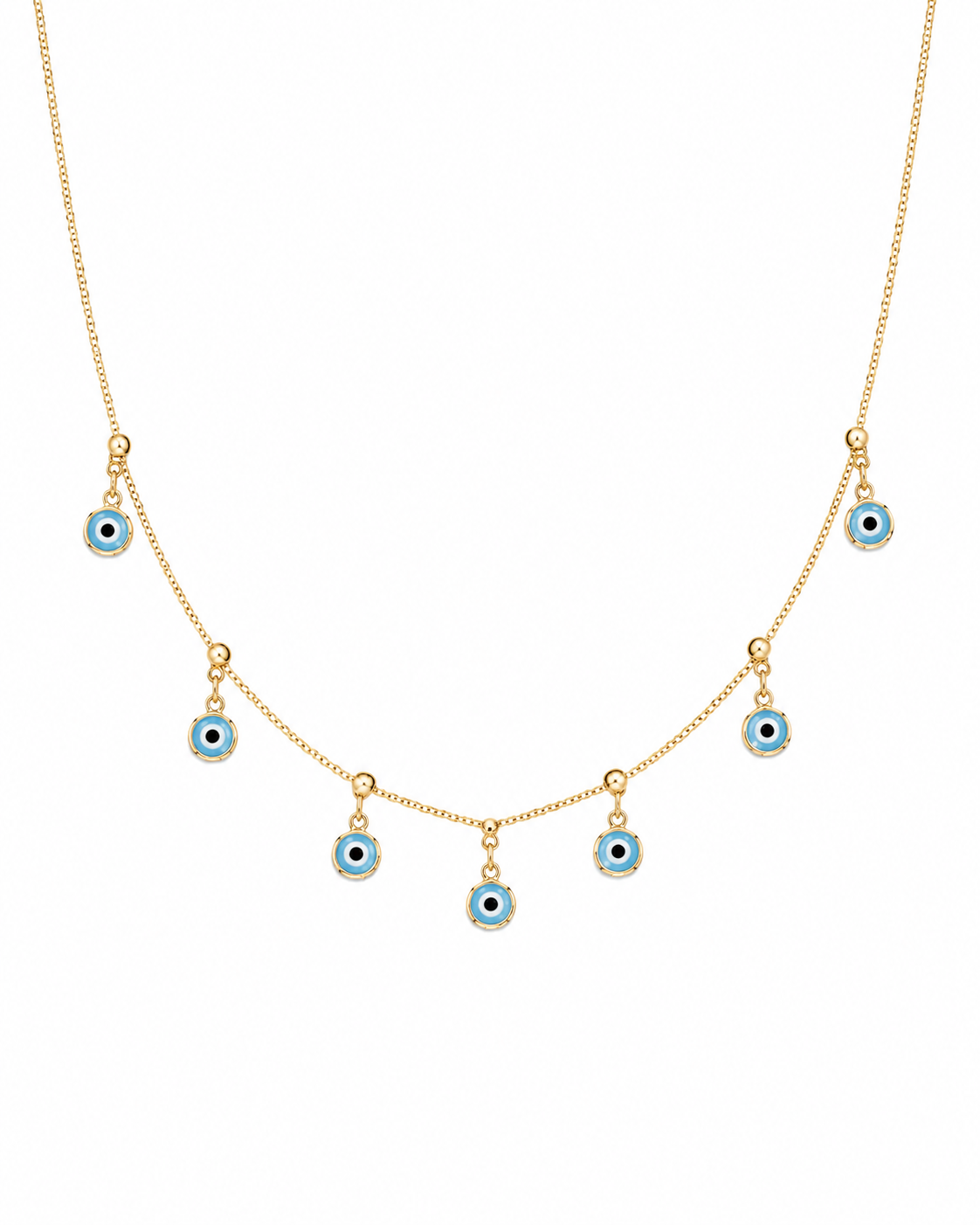 Alina Evil Eye Choker - Light Blue