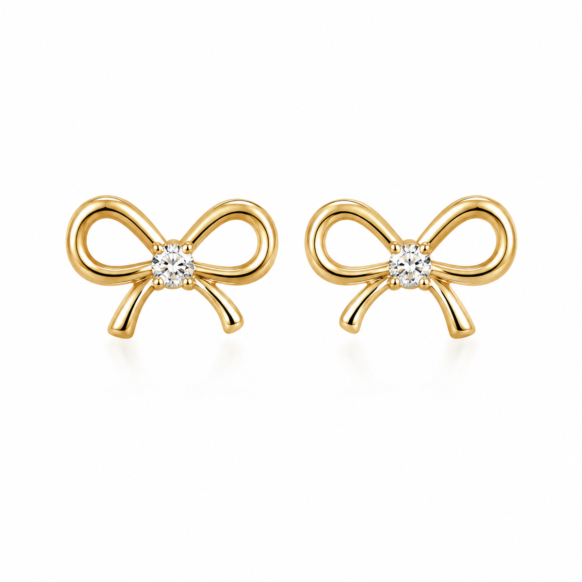 Bow Earrings - Gold