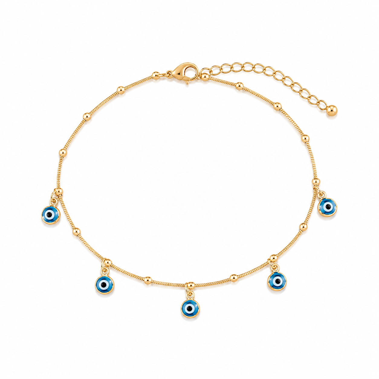Alina Evil Eye Anklet - Gold