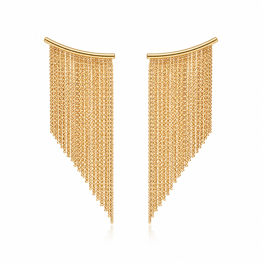 Vienna Long Earrings - Gold