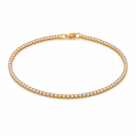 Aurora Tennis Choker - 18K Gold Filled with Premium Cubic Zirconias