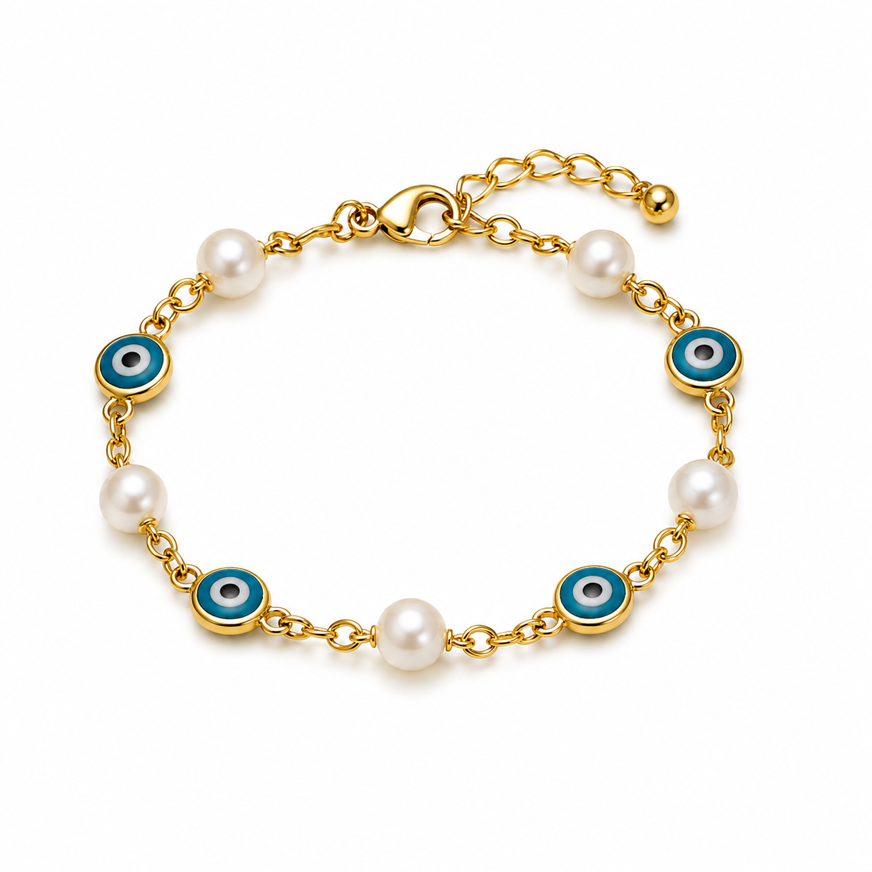 Aylla Evil Eye and Pearls Bracelet