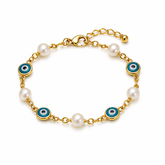 Aylla Evil Eye and Pearls Bracelet