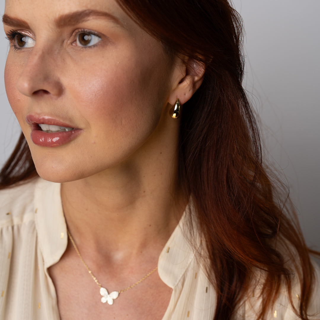 Medium Drop Earrings - Gold