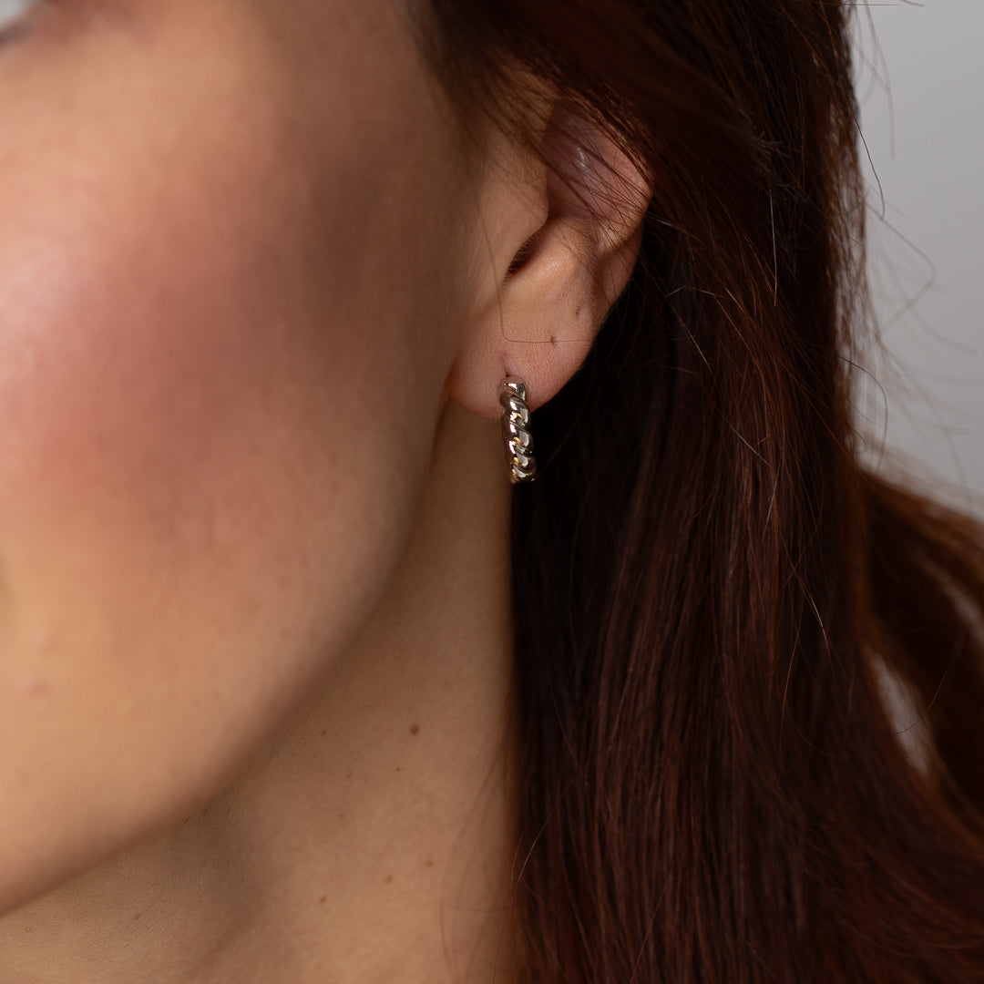 Pri Hoops - White Rhodium