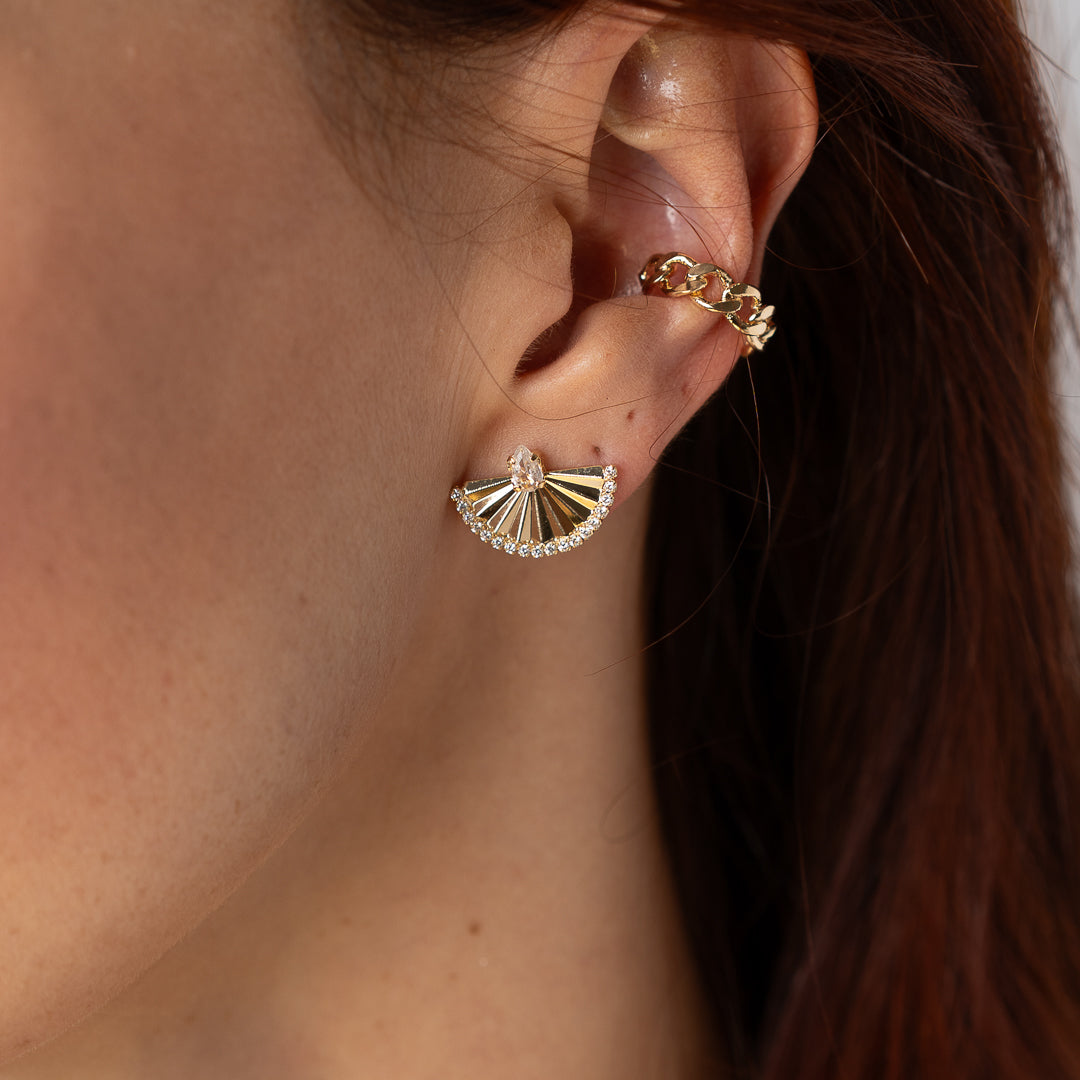 Ear Cuff Plain Chain - Gold