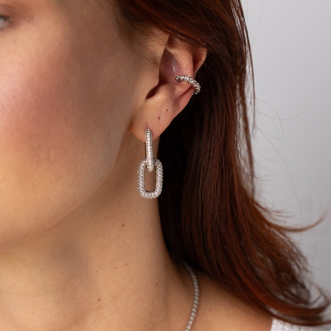Elizabeth Earrings - White Rhodium