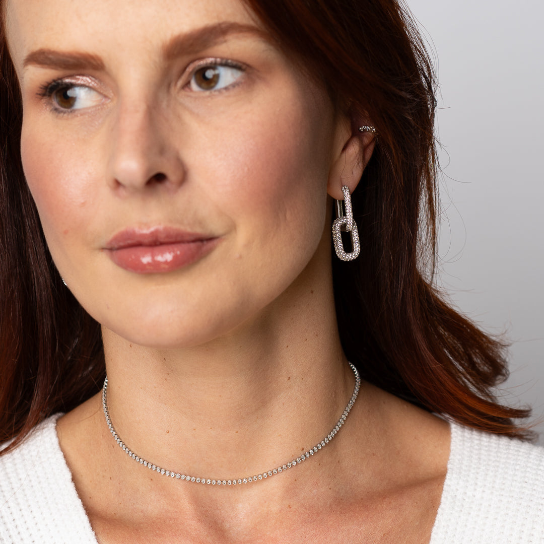 Gianna Riviera Choker White Rhodium - Small