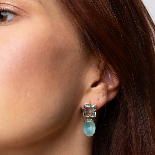 Lily Large Earrings - Blue