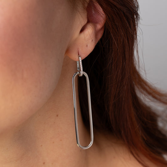 Amariles Earrings - White Rhodium