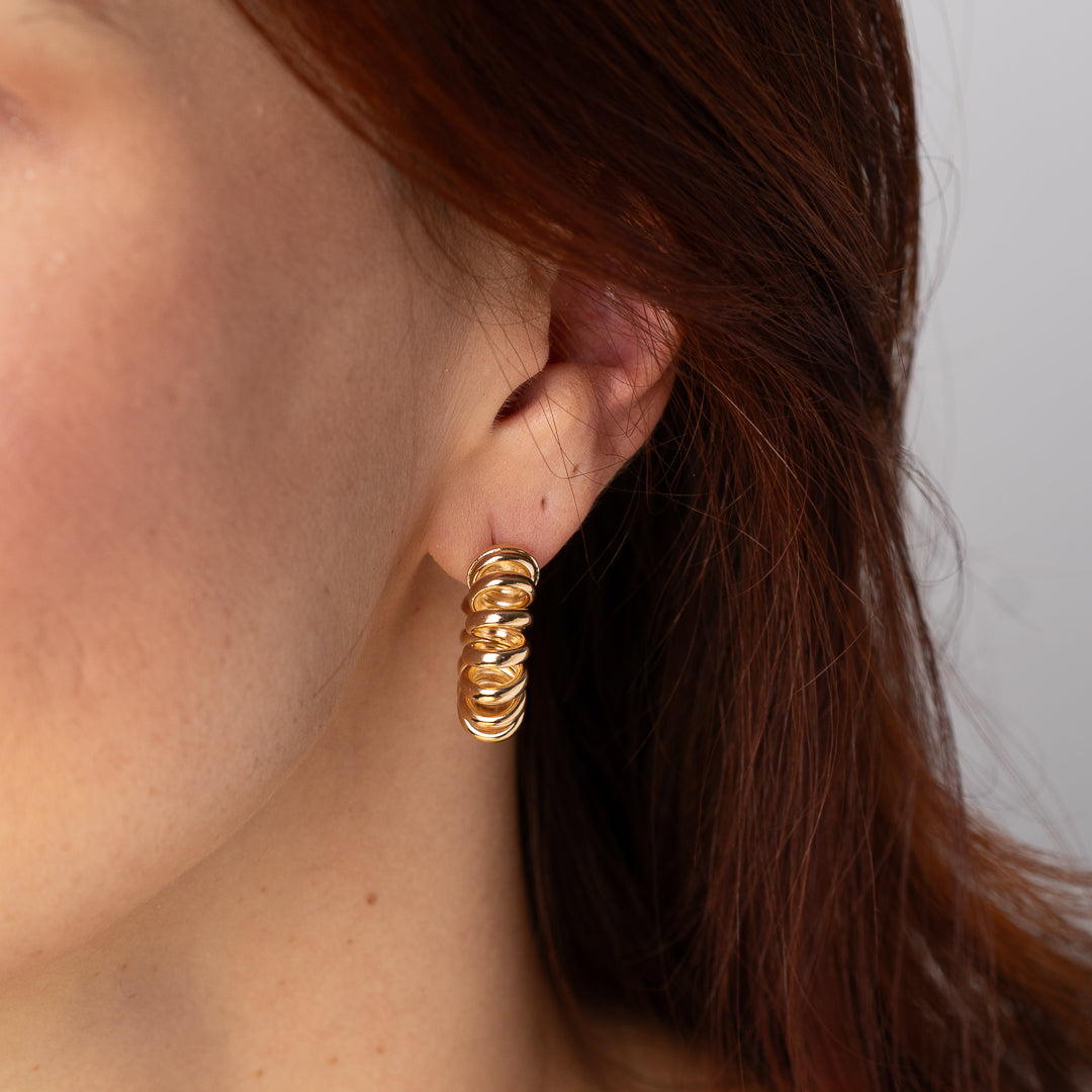 Spiral Hoops - Gold