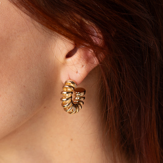 Spiral Hoops - Gold