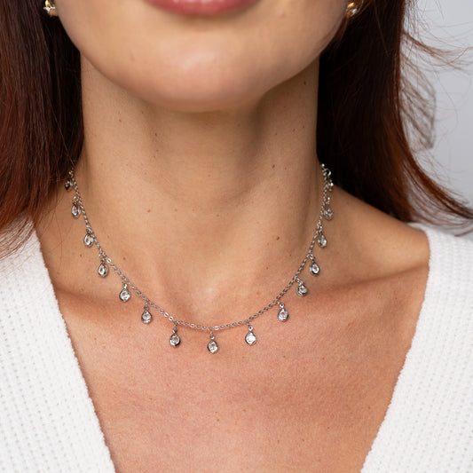 Scarlett Choker - White Rhodium