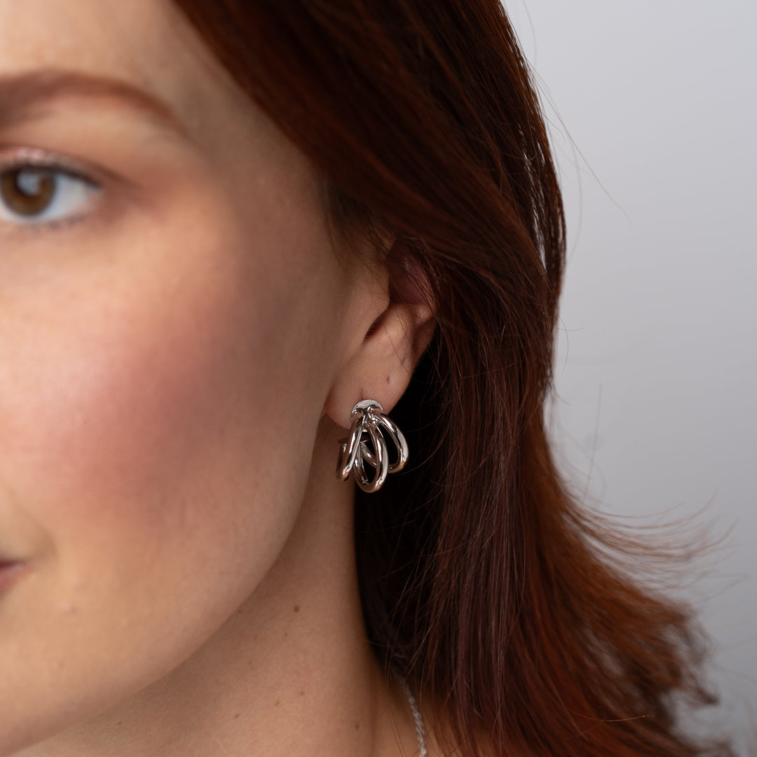 Hazel Earrings - White Rhodium