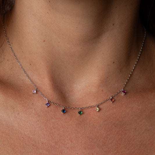Dainty Colors Choker - Silver 925