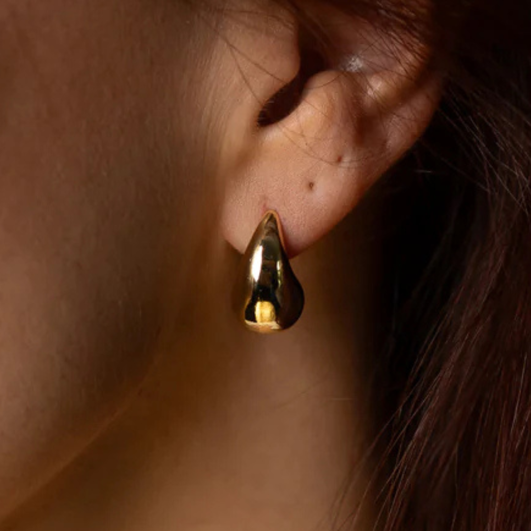 Medium Drop Earrings - Gold