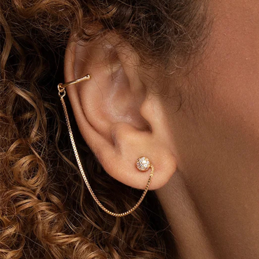 Ear Cuff Chain with Earrings