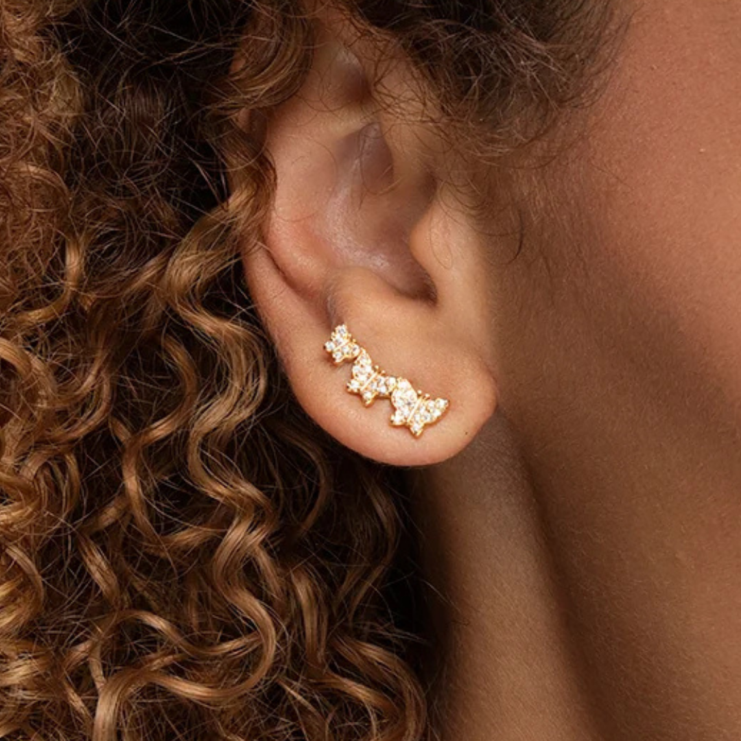 Butterflies Climber Earrings
