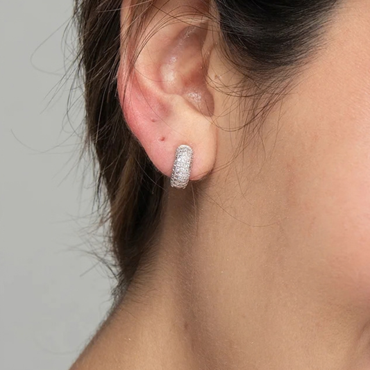 Jenna Hoops - White Rhodium