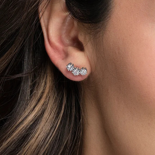 Estella Climber Earrings - 925 Sterling Silver