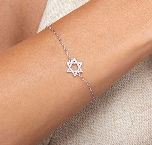 Leah David Star Bracelet - White Rhodium