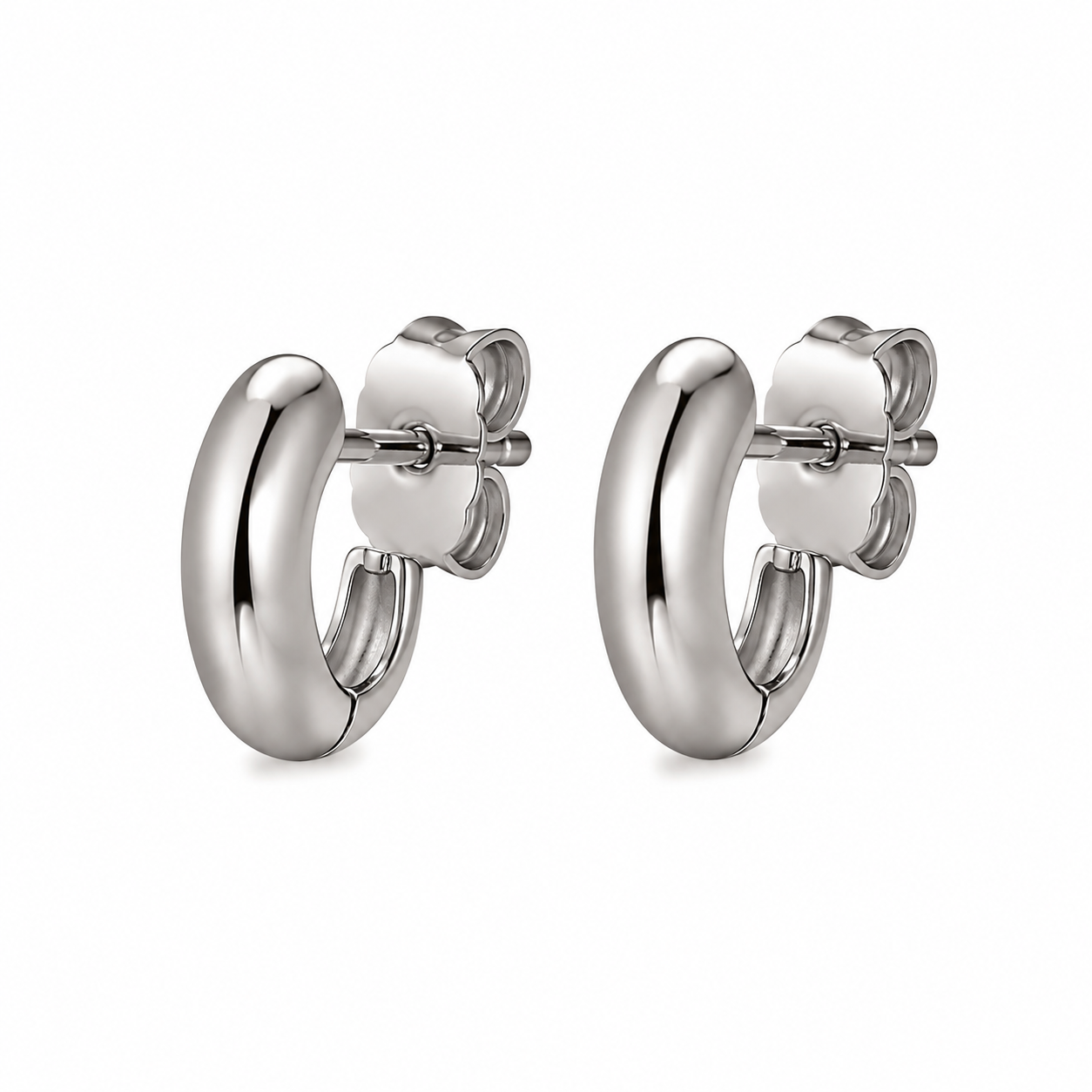 Sabrina Hoops - White Rhodium