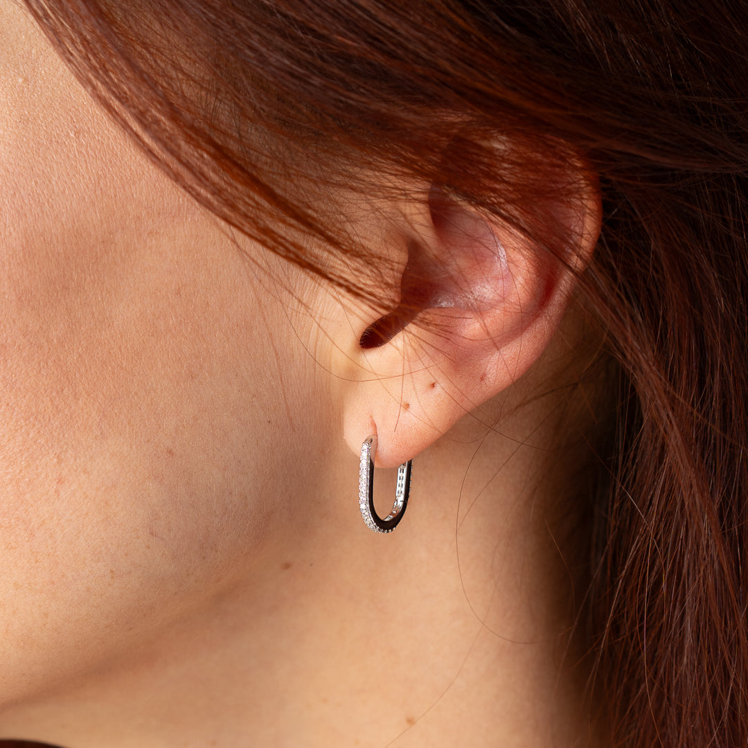 Amariles Earrings - White Rhodium