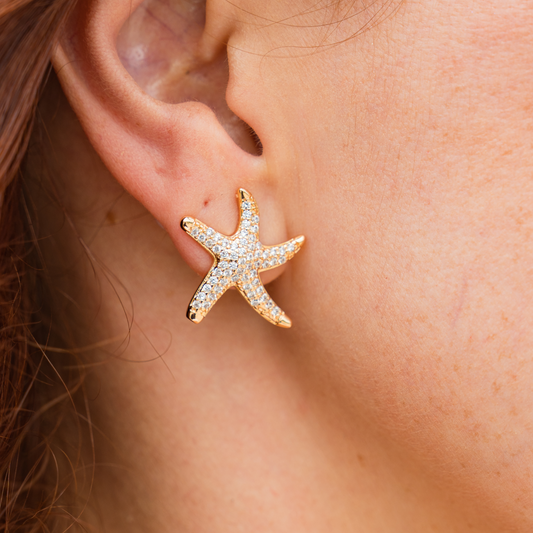 Ariel Earrings - 18K Gold Filled with Cubic Zirconias