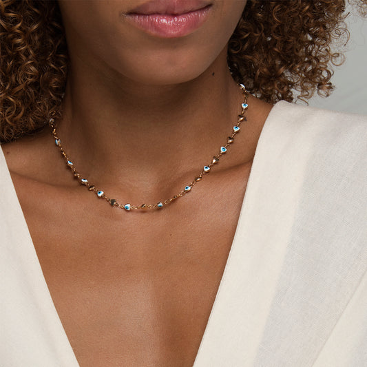Summer Evil Eye and Hearts Choker