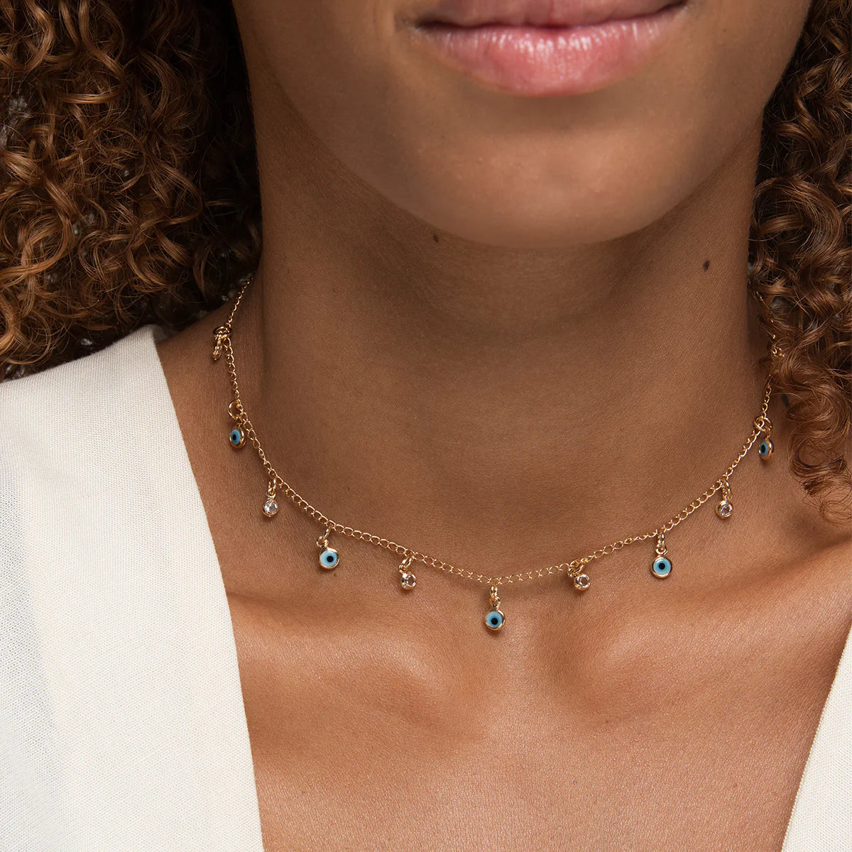 Ear Cuff Triple + Ava Evil Eye Choker