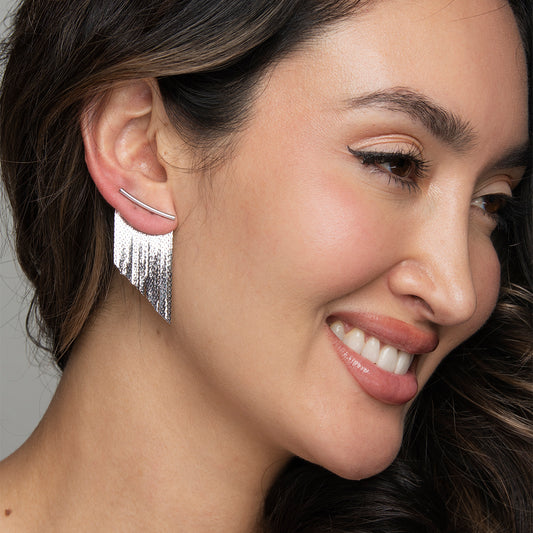 Vienna Short Earrings - White Rhodium