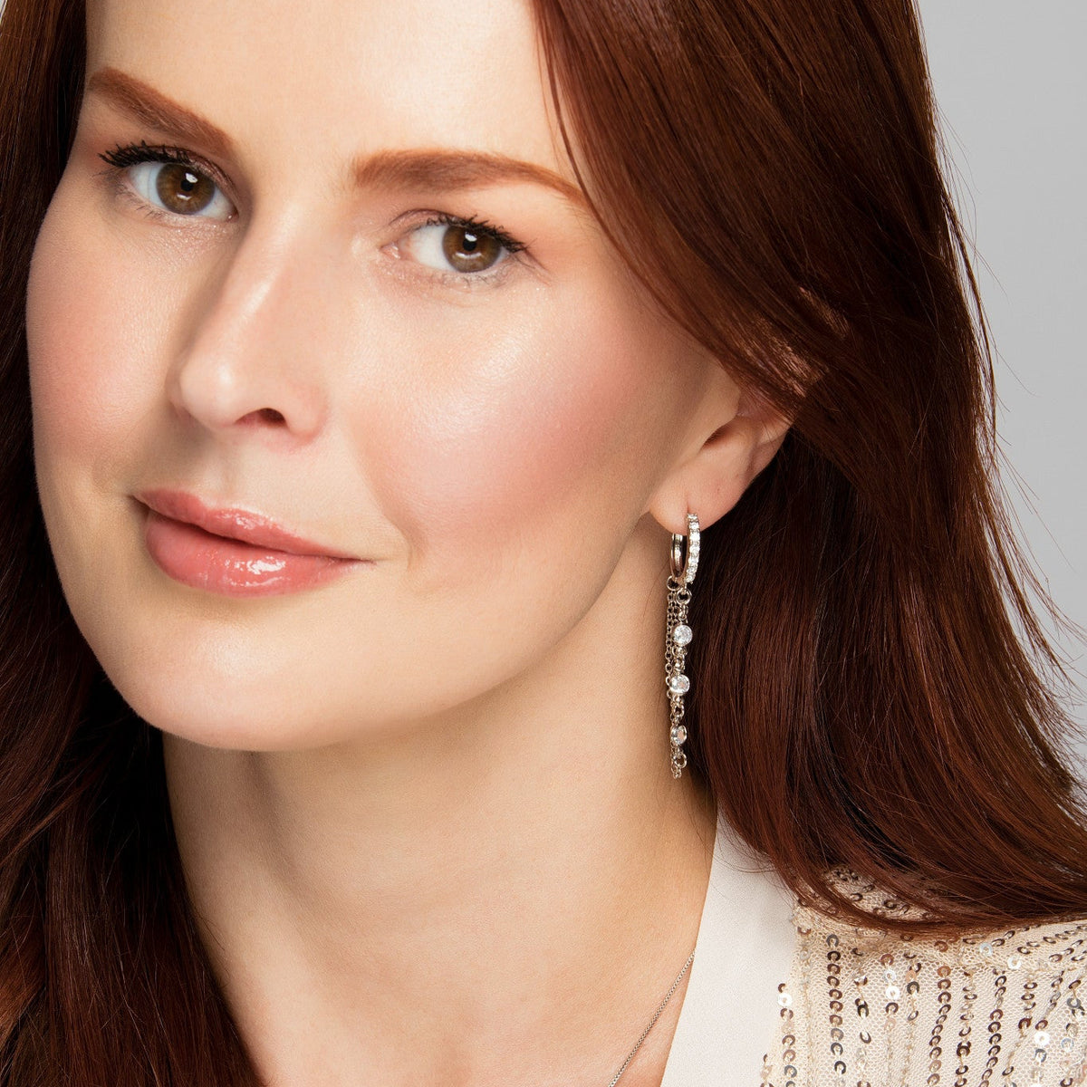 Riley Earrings - White Rhodium