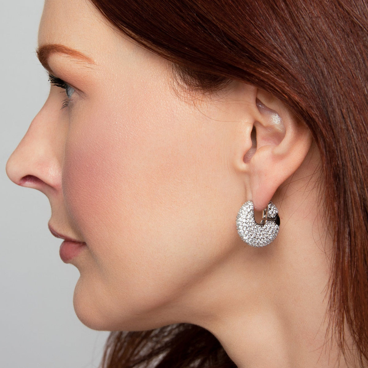 Ella Hoops - White Rhodium