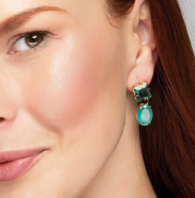 Lily Earrings - Emerald