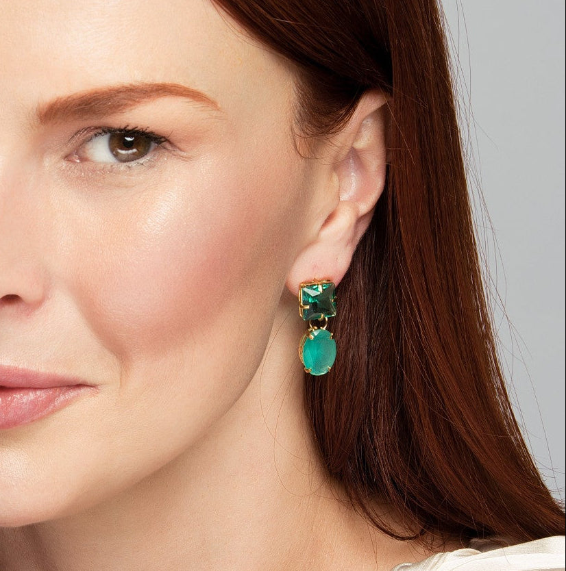 Lily Earrings - Emerald